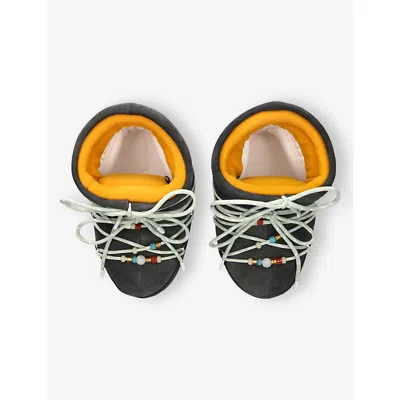 Moon Boot X Guest In Residence Suede Icon Low Boots In Animal Print