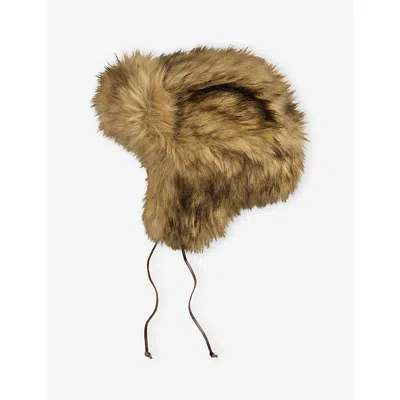 Polo Ralph Lauren Womens  Earflap Faux-fur Trapper Hat In Brown
