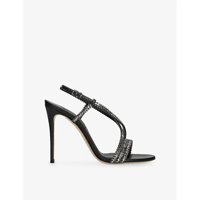 Casadei High Heel Sandals Embellished Straps Open Toe In Black