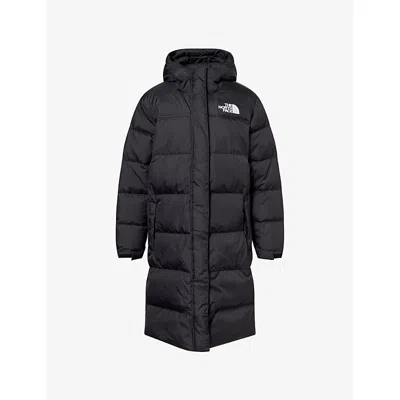 The North Face Quilted Hooded Coat Side Pockets In Blue