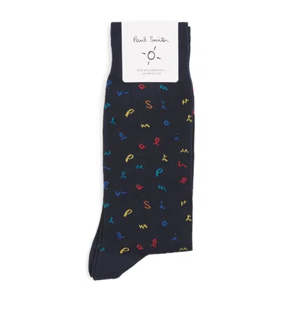 Paul Smith Cotton-blend Jacquard Socks In Multi