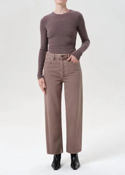 Agolde High-rise Ren Jean In Ceramic In Brown
