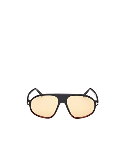Tom Ford Erol Aviator Sunglasses In Black