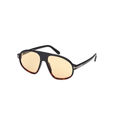 Tom Ford Erol Aviator Sunglasses In Black