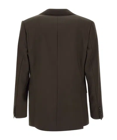 Officine Generale Single-breasted Suit Jacket In Brown
