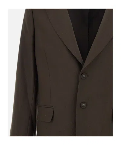 Officine Generale Single-breasted Suit Jacket In Brown