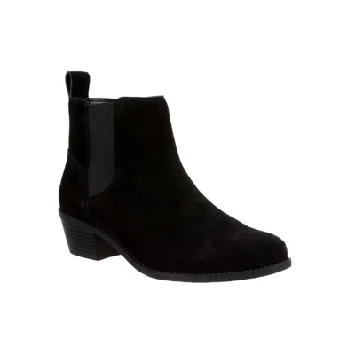 Vionic Roseland Almond Toe Ankle Boots Black Roseland-blk Women's In Black