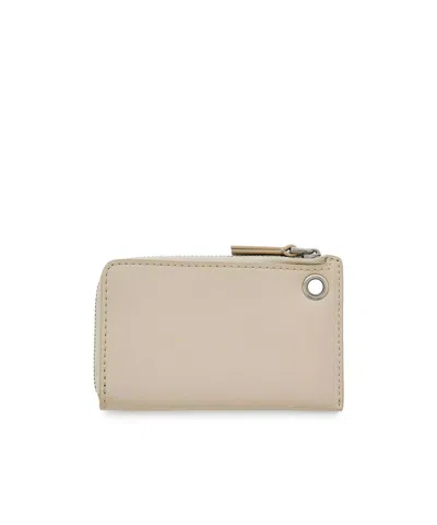 Marc Jacobs Zippered Mini Wallet With Pendant In Nude