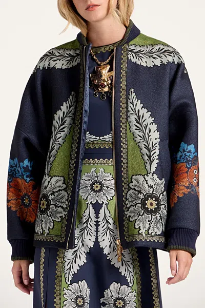 La Doublej Brooklyn Bomber Jacket In Blue