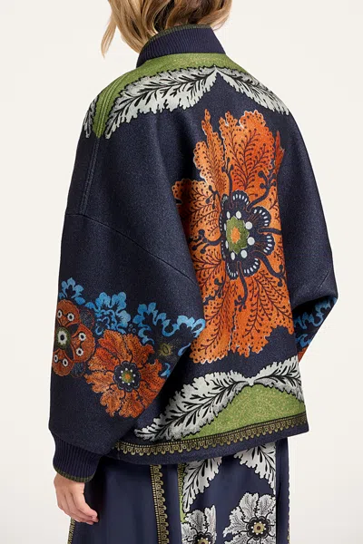 La Doublej Brooklyn Bomber Jacket In Blue