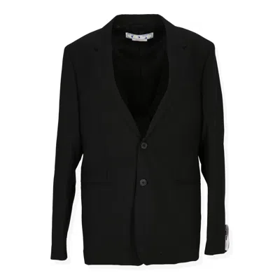 Off-white Off White Mens Black/white Blazer In Multi