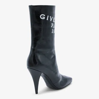 Givenchy Black Leather Boots In Black