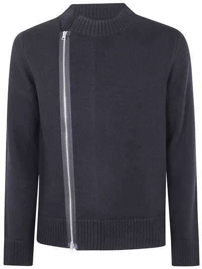 Sacai Knit Blouson Clothing In Black