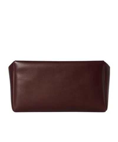 The Row Rectangular Clutch In Burgundy