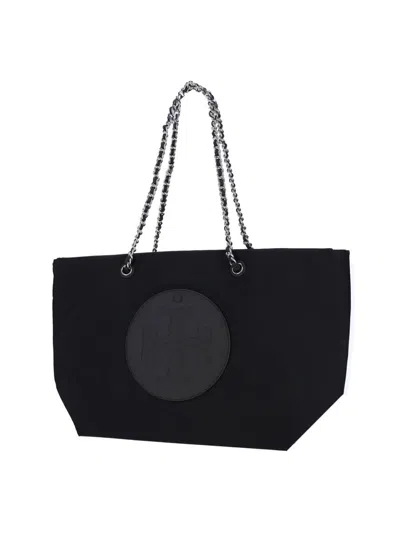 Tory Burch Ella Chain Small Crossbody In Black