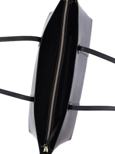 Tory Burch Large Perry Leather Tote Bag In Black