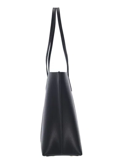 Tory Burch Large Perry Leather Tote Bag In Black