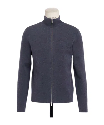 Dior Cdicon Zipped Sweater In Blue