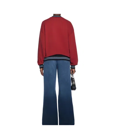 Off-white Sporty Over Crew Logo Sweatshirt In Red