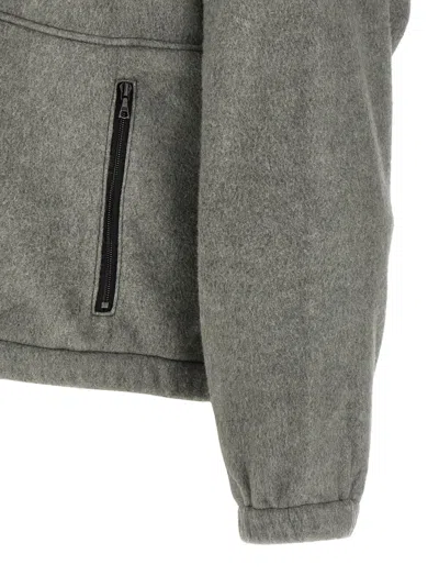 Auralee Silk Fleece Half-zip Sweatshirt In Gray