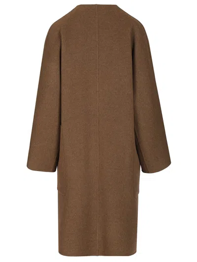 The Row Long-sleeved Coat In Green