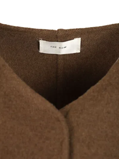 The Row Long-sleeved Coat In Green