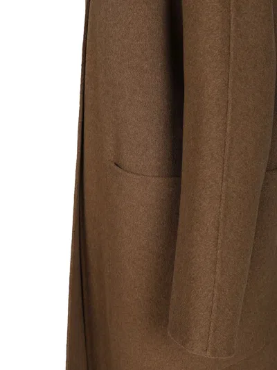 The Row Long-sleeved Coat In Green