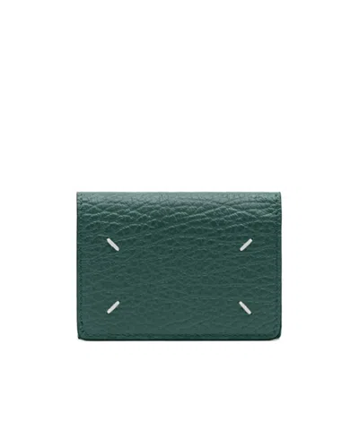 Maison Margiela Four Stitches Pocket Wallet In Green