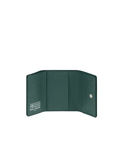 Maison Margiela Four Stitches Pocket Wallet In Green