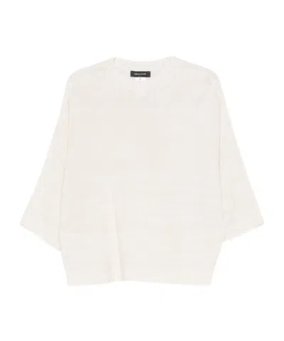 Fabiana Filippi Crew Neck Knitted Pullover In White