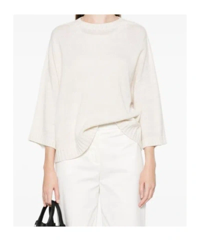 Fabiana Filippi Crew Neck Knitted Pullover In White