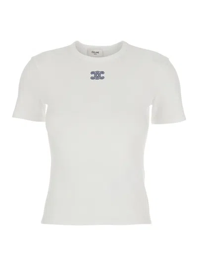 Celine Short-sleeved T-shirt In White