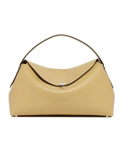 Totême T-lock Top Handle Tote Bag In Neutral