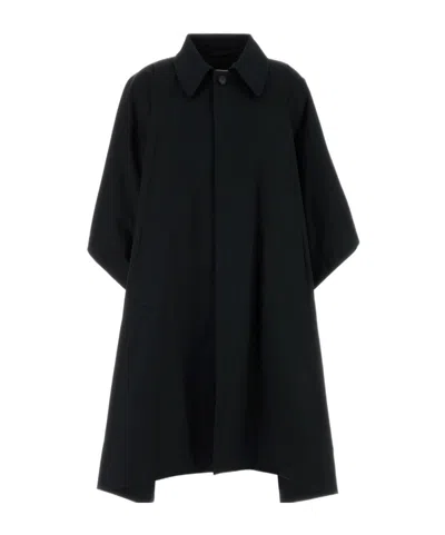 Mm6 Maison Margiela Long-sleeved Coat In Black