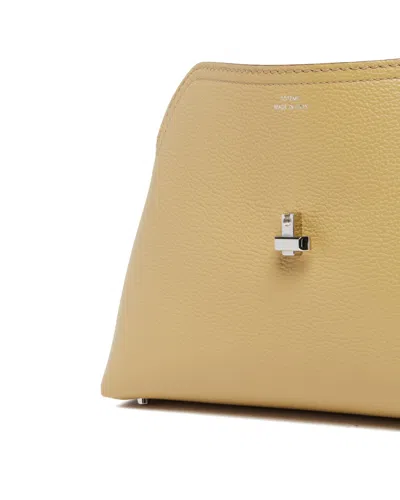 Totême T-lock Clutch Bag In Neutral