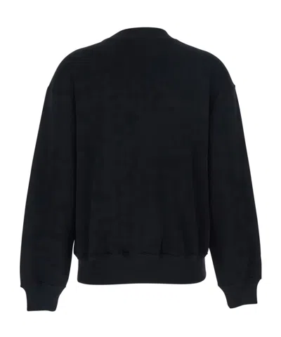 Polo Ralph Lauren Logo Embroidered Crewneck Sweatshirt In Black