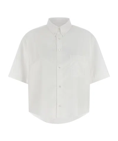 Maison Margiela Short Sleeve Shirt Button Down Collar Pocket In White