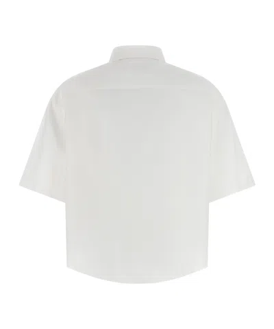 Maison Margiela Short Sleeve Shirt Button Down Collar Pocket In White
