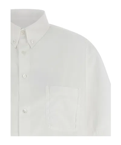 Maison Margiela Short Sleeve Shirt Button Down Collar Pocket In White