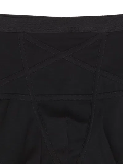Rick Owens Modern Boxer Brief Seam Detail In Black