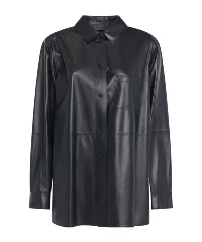 Yves Salomon Pocket Button Shirt In Black
