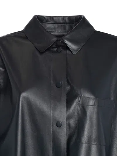 Yves Salomon Pocket Button Shirt In Black