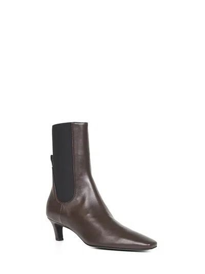 Totême Pull-ring Ankle Boots In Brown