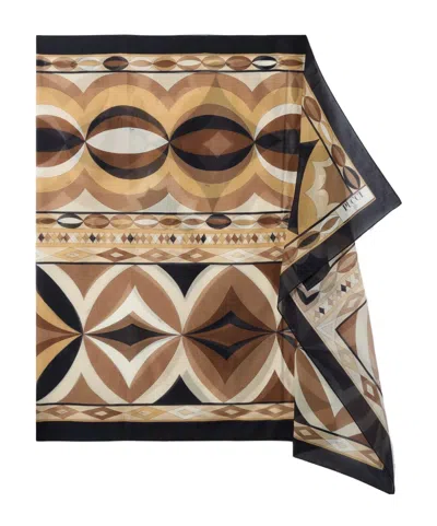 Pucci Geometric-pattern Pareo In Brown