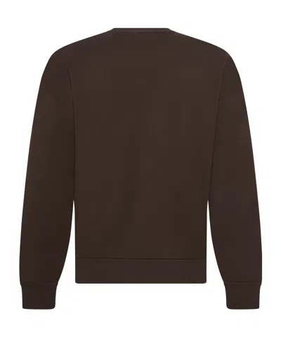 Ralph Lauren Long-sleeved Crew Neck Sweatshirt In Brown