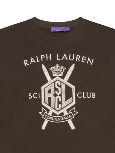 Ralph Lauren Long-sleeved Crew Neck Sweatshirt In Brown