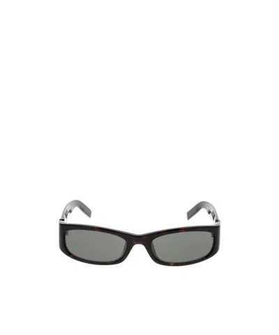 Saint Laurent Eyewear Rectangular Frame Sunglasses In Brown