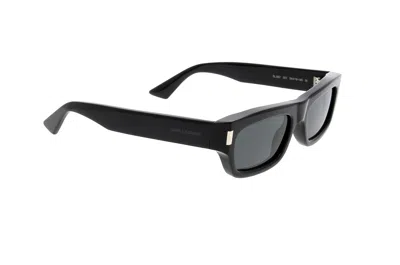 Saint Laurent Eyewear Rectangular Frame Sunglasses In Brown