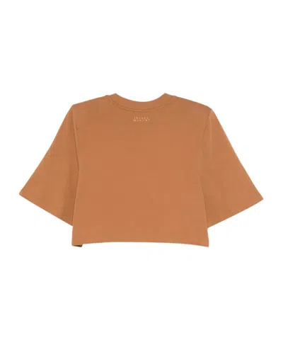 Isabel Marant Crew Neck T-shirt In Brown