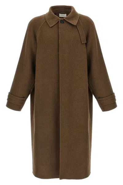 The Row 'kenet' Coat In Brown